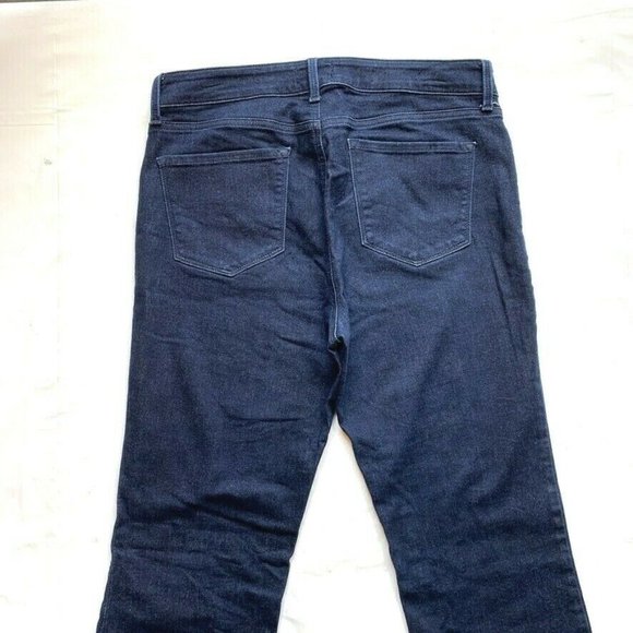 NYDJ Marilyn Straight Jeans Womens 12 Stretch Lift Tuck Technology Dark Blue NEW - Picture 6 of 12